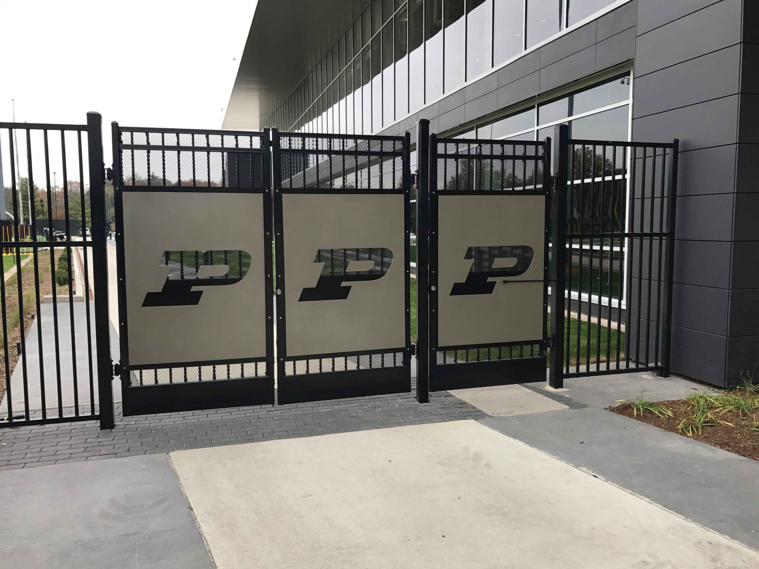Purdue Boilermakers raised the bar with this custom swing gate project for their practice facilities next door to Ross-Ade Stadium. Interested in bringing this look to your local university, school, or sports complex? Let us help you elevate your project to the next level!

